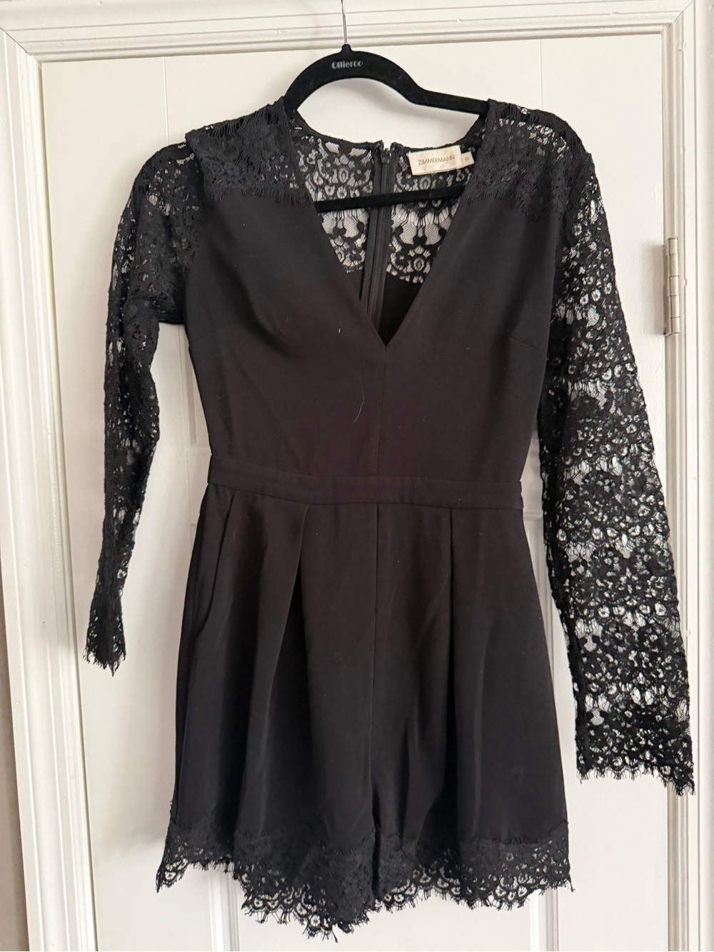 Zimmermann Black Lace Detail Top